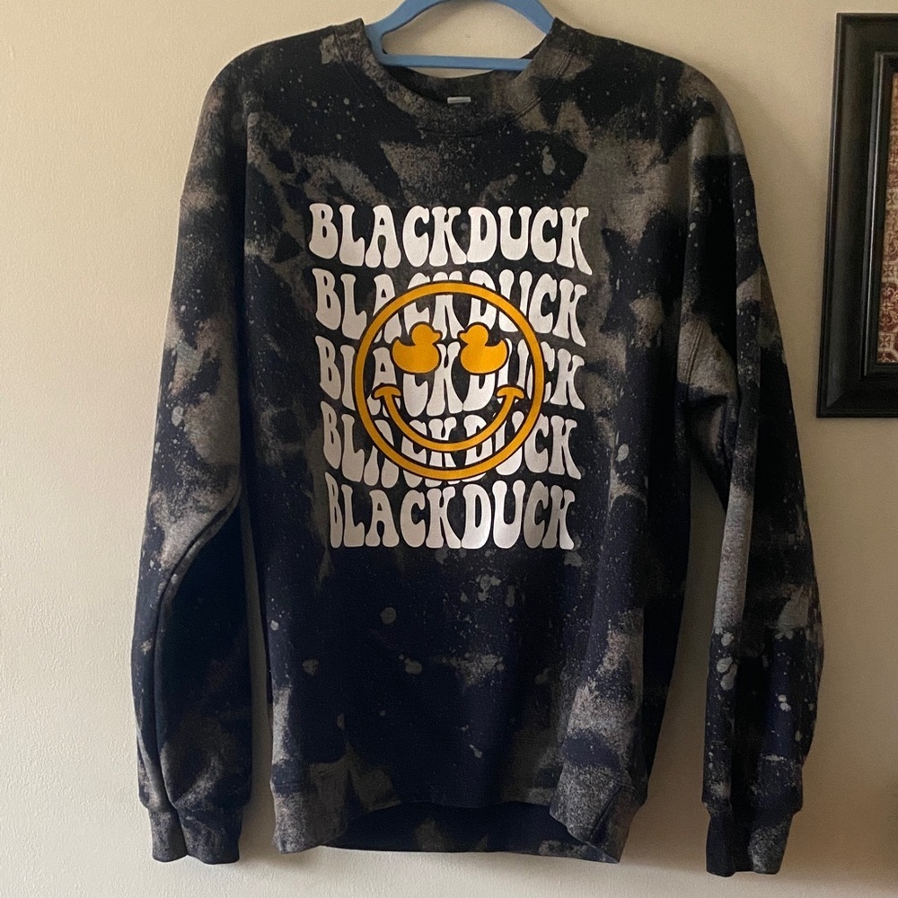 Blackduck Tie-Dye Crewneck Sweatshirt with Yellow Smiley
